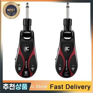 기타 무선 시스템 UHF 6.35mm 플러그 앰프용 충전식 오디오 송신기 수신기