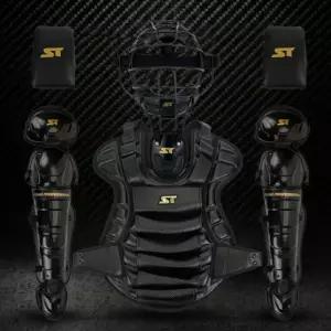 스톰 2026년 프리미엄 알로이 포수장비세트 블랙 - 포수쿠션 목보호대 장비가방 포함