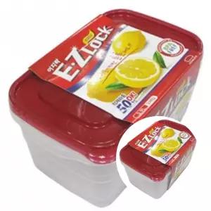 냉장고 반찬 보관수납용 이지 레드 간편용기 2개 3.9L 반찬통 음식 신선보관용