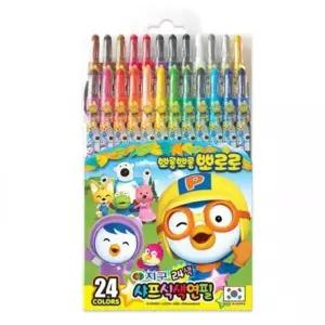 [아트박스]/이룸 귀여운 뽀로로 돌려쓰는 샤프식 색연필 24색