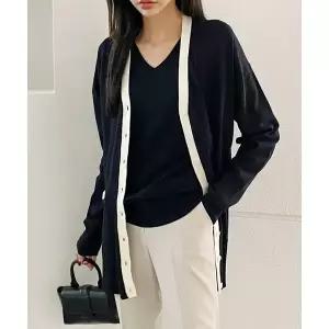 [하프클럽/더블유피비지]루즈핏 간절기 캐주얼 브이넥 롱 가디건