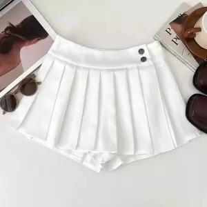 채핏 루징 플리츠버튼 스커트 섹시 글램 미니 sk 기본 쇼츠 속바지 플리츠 a라인 클럽룩 데일리룩