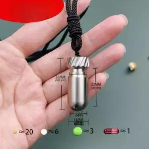 올원픽 비상약목걸이 약통 밀봉 보관함 미니 방수