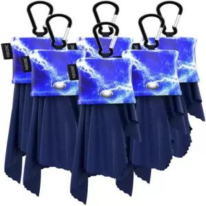 푸르제닉 극세사 천 및 안경 물티슈(6팩) 렌즈 청소용 - 클리너 카메라 가젯 섬세한 화면 파란색