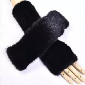 리얼밍크손목워머 니트 여성 보호 따뜻한 여자 핸드워머 선물 패션 암워머 겨울 토시 손목