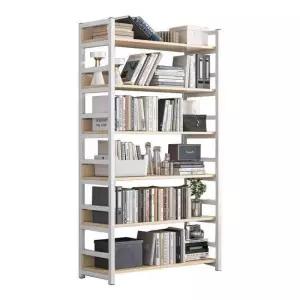 철제 원목 6단 수납선반 심플 거실 책장 조립식