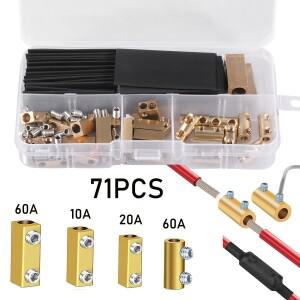 71피스 와이어 커넥터 너트 키트 고속 배선 연결 터미널 60A/20A/10A 전력 산업용 회로