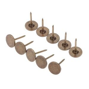 100Pcs 철 11*17mm 골동품 청동 실내 장식 손톱 드럼 보석 나무 상자 가구 소파 문 압정 스터드