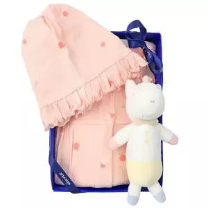 [갤러리아] (압소바출산,백일,신생아우주복)클로이요루우주복+별별딸랑이세트(A11-10621SET)