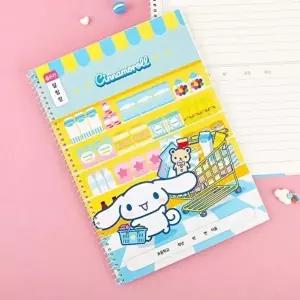 고품질 시나모롤 캐릭터 좁은칸 알림장 하이브리드 노트 준비물 학용품 어린이노트 캐릭터연습장 WFIP4E1