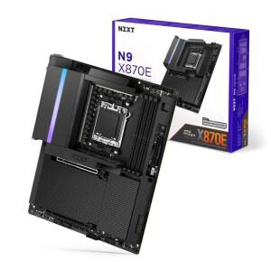 NZXT N9 X870E - Ryzen 9000/8000/7000-20+2+1, DDR5, 4X M.2, PCIe 5.0, Wi-Fi 7, 5GbE, USB 4 u2013 풀 메탈 커버용 AMD AM5 ATX 게이밍 마더보드, M.2 퀵 릴리스 래치 블랙