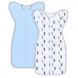 트랜지션 스패들 베이비 슬립 백 0-3개월 팔업 2방향 지퍼 100 면 팔 인/아웃 신생아 여아를 위한 0.8 Tog