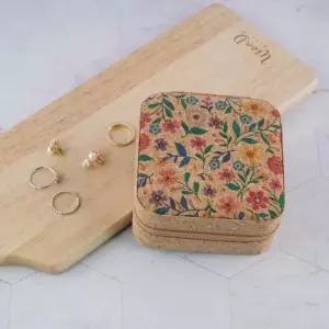 반지 보석 상자 상자 목걸이 귀걸이 여행용 보관 휴대용 코르크