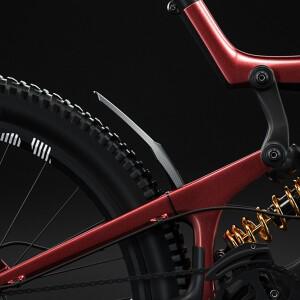 산악 자전거 용 탄소 섬유 머드 가드 PP 소재 라이트 먼지 액세서리 실용 야외 사이클링 타이어