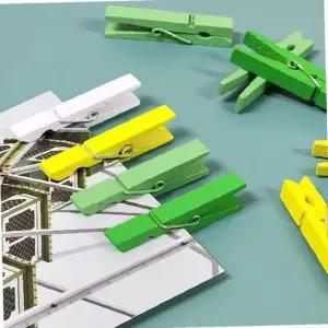 집게 4.8cm 사진 폴라로이드 컬러 나무 100g