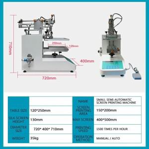 Semi-auto Screen Printing Machine High Precision Pneumatic Equipment 1500 Times/h