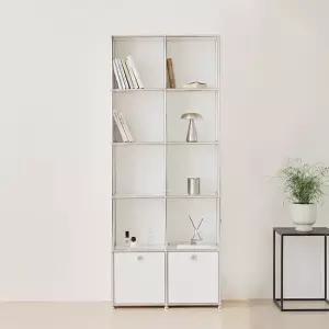 포스트모던 발렌 2X5 미드센츄리 5단 책장 800 C3 (2도어)