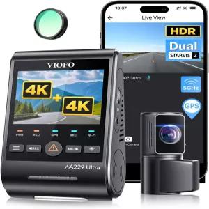 VIOFO A229 울트라 2CH 듀얼 4K 대시캠 전면 및 후면 스타비스 2 IMX678 센서 2채널 HDR 빠른 5GHz Wi-Fi
