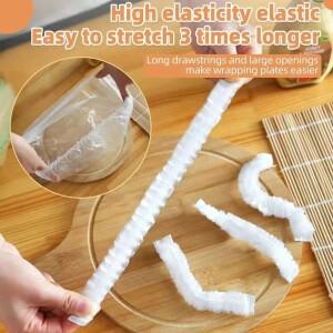 100개 일회용 식품 커버  탄력 있는 보호 과일 신선 보관 비닐봉지  채소