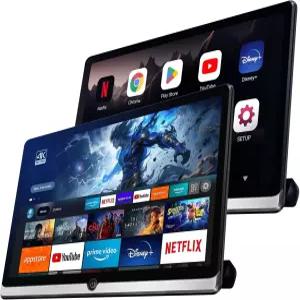 14인치 안드로이드 13 카 TV 헤드레스트 모니터 뒷좌석 엔터테인먼트 시스템 터치스크린 지원 전화 무선