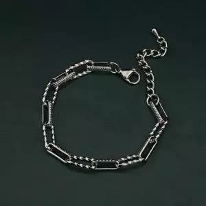 써지컬스틸 대리석 꽈배기 사각 스퀘어 체인 팔찌