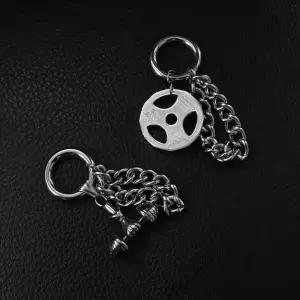 써지컬 헬스 헬창 원판 아령 펜던트 키링 열쇠고fl