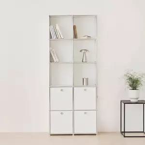 포스트모던 발렌 2X5 미드센츄리 5단 책장 800 C3 (4도어)