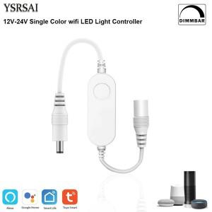 미니 투야 와이파이 LED 스마트 컨트롤러, DC12V-24V 5050 2835, RGB, 스트립 Cob 테이프, 알렉사용 조광