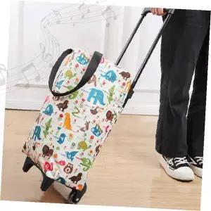 장보기카트 바퀴달린 접이식 시장가방 쇼핑수레 계단이동 대용량 휴대용 패턴원단