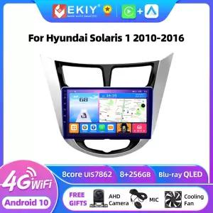 호환 EKIY T7 모던 솔라리스 1 2010 - 2016 차량용 라디오 멀티미디어 비디오 플레이어 내비게이션 스테레