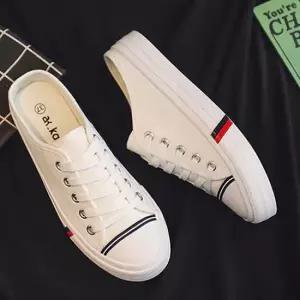 여성 데이트룩 캐주얼 여행 편한 신발 스니커즈뮬 발편한운동화 봄캔버스화여행