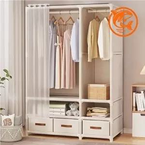 고품질 행거 옷걸이 아기 수납형 보관장 정리함 3단 의류 멀티 다용도 옷장 시스템행거 옷걸이행거 WFIP9J