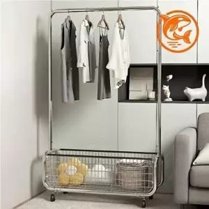 고품질 행거 옷걸이 수납 이동 선반 편한 대형 달린 바퀴 스틸 시스템행거 옷걸이행거 WFIP9JB