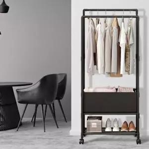 고품질 행거 옷걸이 옷장 간이 더블 수납장 옷정리 멀티 미니 2단 시스템행거 옷걸이행거 WFIP9L6