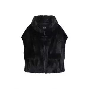 [LAFEL](천안아산점)라펠소로브 퍼 후드 집업 베스트 LOWV504