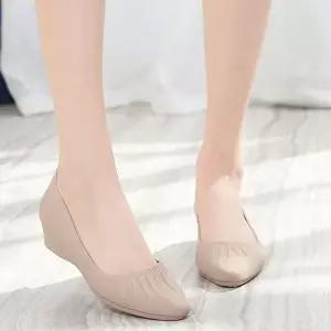 [엄지척]여자 333JDO30 2컬러 로우굽 방수효과 미들힐 셔링 포인트 구두