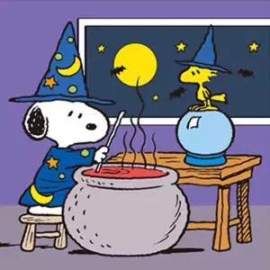 DIY 피너츠 스누피 마법사 25X25 캔버스 그림그리기 페인팅