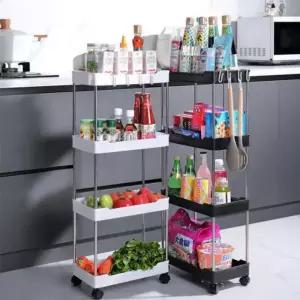 수납장 바퀴 틈새 정리함 냉장고 이동식 주방 트롤리