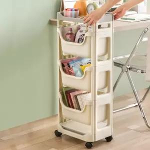 트레이 이동식 수납장 트롤리 선반 바퀴 부엌 바구니 다용도 틈새