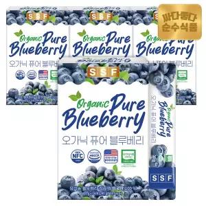 순수식품 유기농 착즙 100% 블루베리즙 주스 스틱 4박스(56포) / 안토시아닌 오가닉 퓨어 블루베리