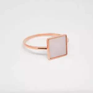 [오팔하우스] 14k 스퀘어 7.5mm 자개 반지 OPDJR4241