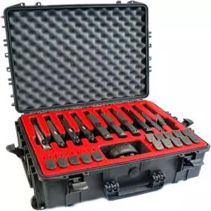 10 피스톨 20 매거진 하드 케이스 DORO 휠드 건 MyCaseBuilder 커스텀 폼 인서트 포함 방수 헤비 듀티 전술