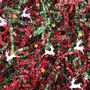 선물 바구니 채우기 포장을 위한 다양한 크리스마스 색종이 조각 필러가 포함된 woric 1LB 크링클 종이