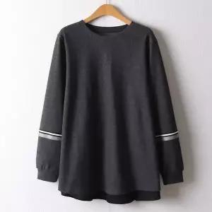 [하프클럽/] 언발소매테잎티셔츠 MNF848M601 빅사이즈