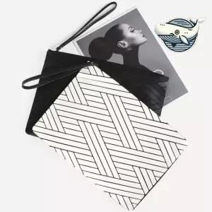 패턴 디자인 세련된 여성 클러치백 지갑 가죽가방