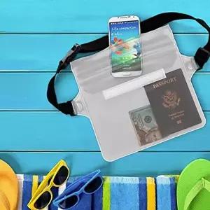 워터밤 투명 방수 가방 크로스백 PVC 흠뻑쇼 방수팩 물놀이 허리 크로스가방-WFIS9RW