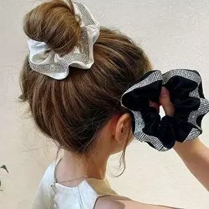 곱창 끈 머리끈 곱창머리끈 헤어 당고 큐빅 여성 밴드-WFISCWX