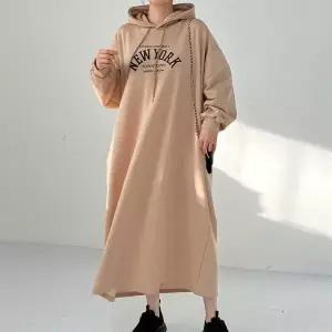 [하프클럽/나야홍]빅사이즈 601 끈후드뉴욕롱롱원피스 DRAX098