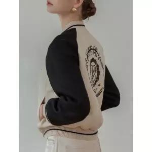 [하프클럽/르니앤맥코이]자수 배색 나그랑 야구점퍼 ML02JP200HJY