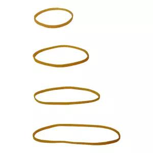 두꺼운 포장용 노란색 고무줄 벌크 모음 택1 과학 공예